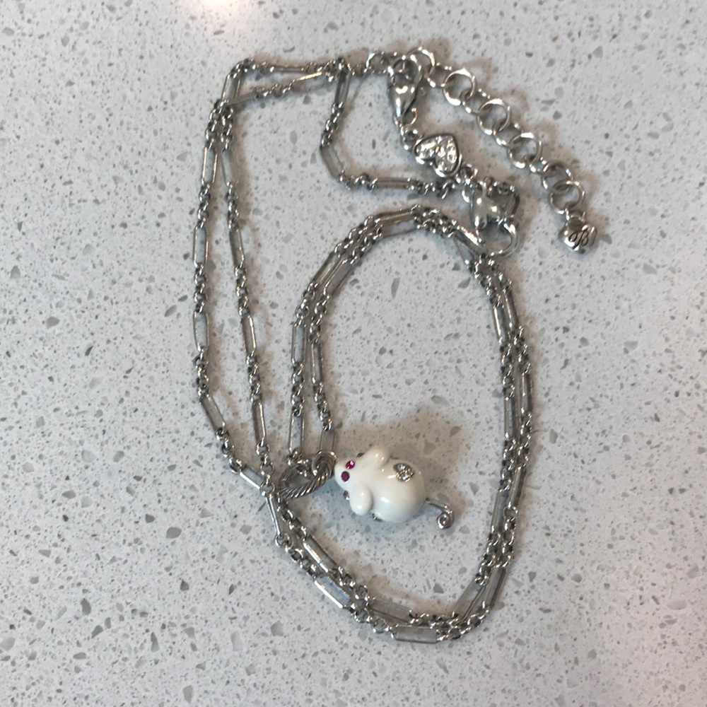 Brighton silver chain and mouse charm